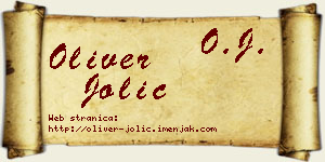 Oliver Jolić vizit kartica